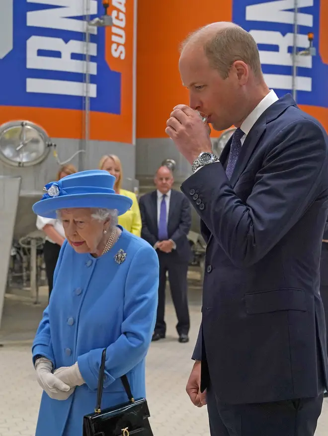 Prince William joined his grandmother during the first day of the tour