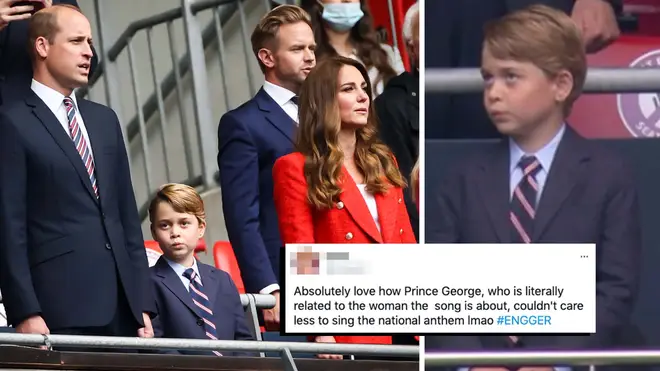 Prince George stole the show last night as he attended the England match at Wembley Stadium
