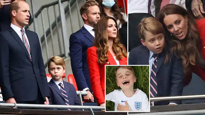 Prince George was suited and booted for the England versus Germany game
