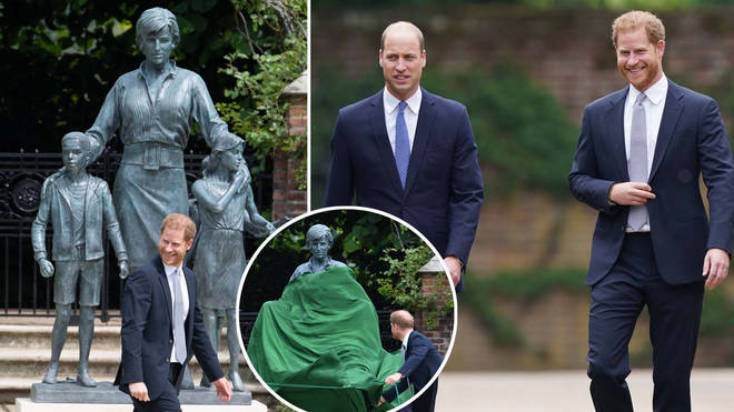 Prince Harry and Prince William reunited for the revealing of the Diana statue