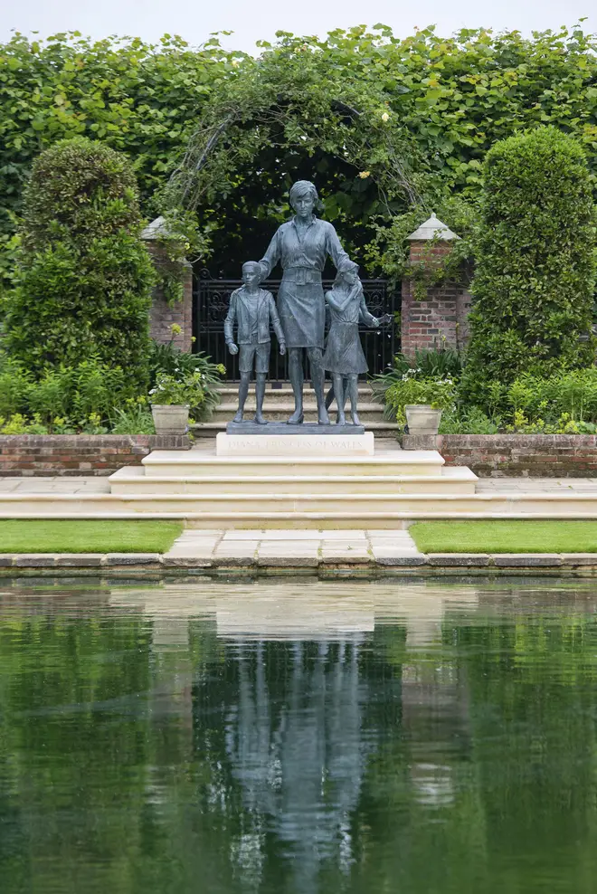 The statue of Diana has been four years in the making, and is now finally in the Sunken Garden of Kensington Palace