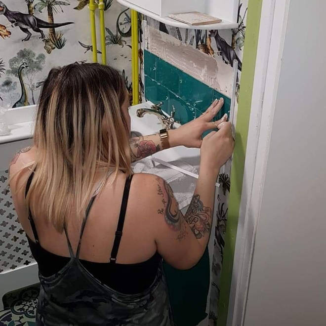 She used bargains from B&Q and Facebook Marketplace