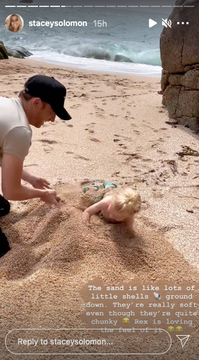 Joe and Rex were playing in the sand