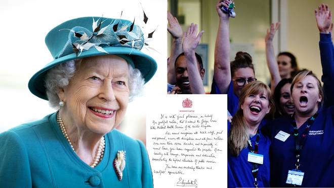 The Queen has penned a letter to the NHS