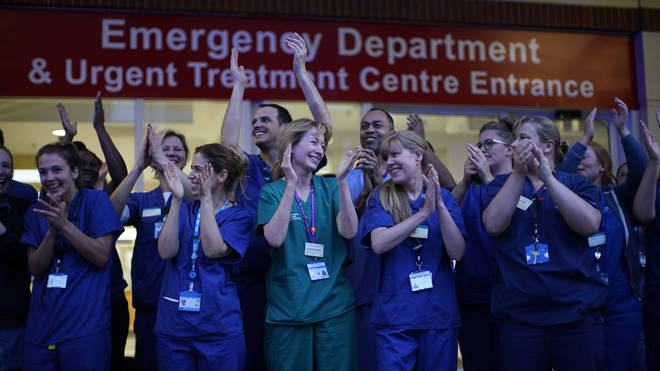 The NHS has been thanked for its courage during the pandemic