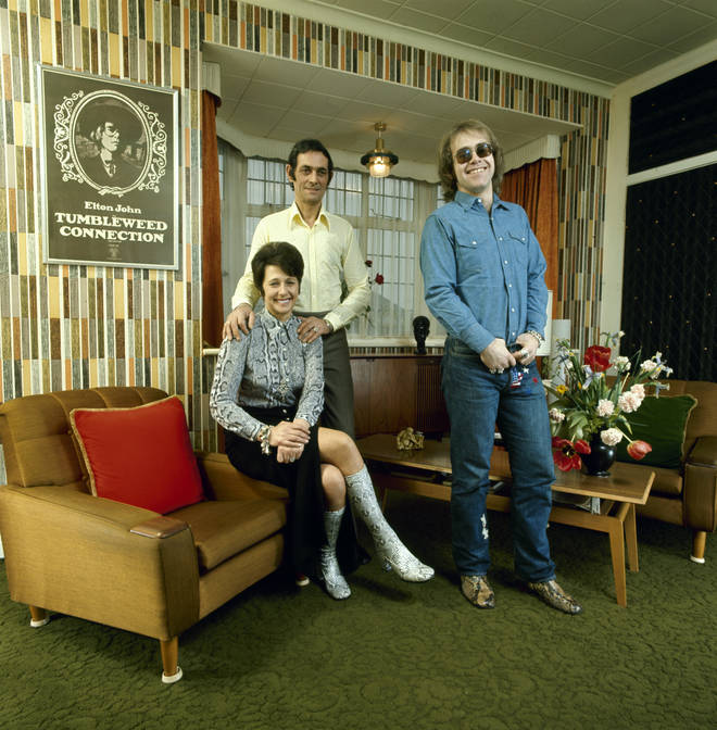 Elton John with his mother Sheila and stepfather Fred Farebrother