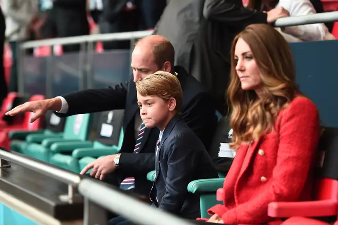 Prince George also attended the match against Germany