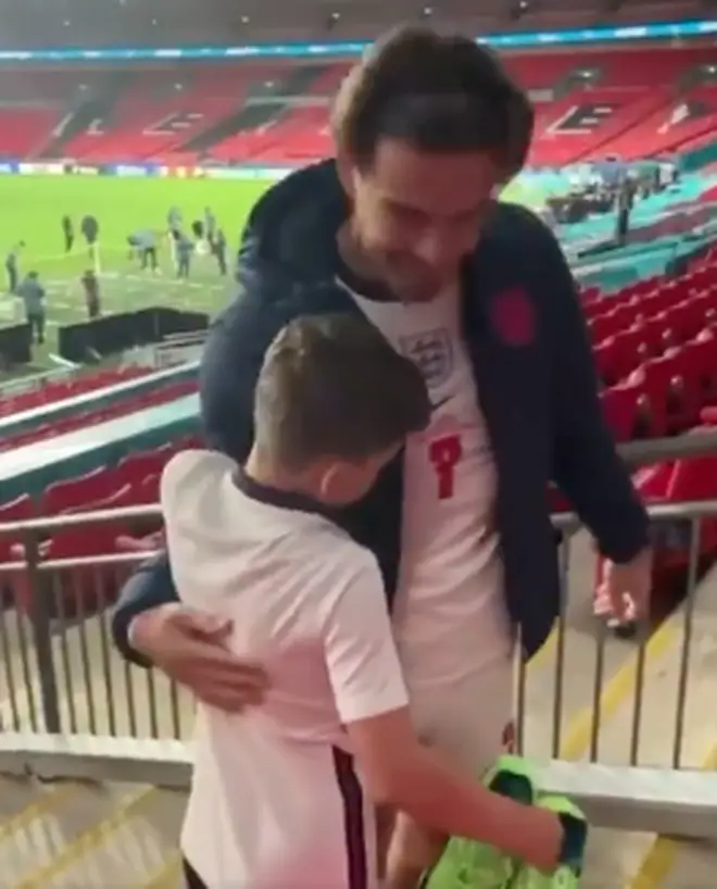 Jack Grealish gave the young supporter his boots from the match