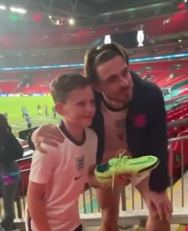 Jack Grealish has been labelled a 'class act' after meeting with the young fan despite the heartbreaking result of the match