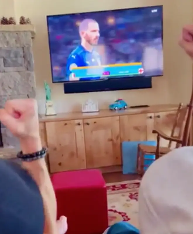 Zac and his grandpa sat down and watched the Euros final together at the end of the video