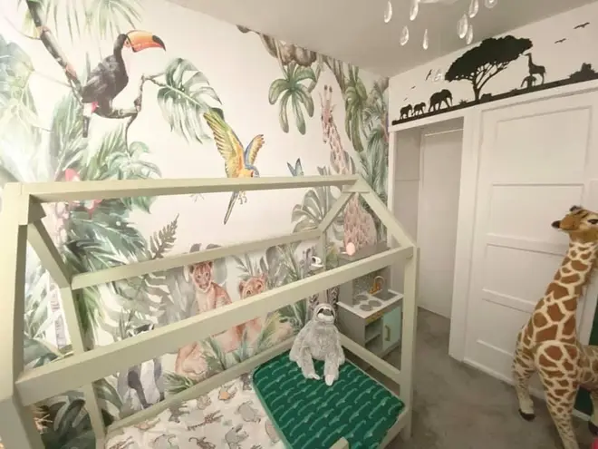 She gave her youngest a jungle-themed bedroom