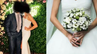 A wedding guest has been shamed after wearing a white dress