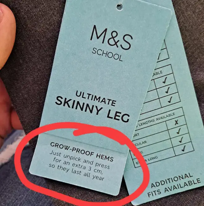 The mum shared her amazement at the trick hidden in the M&S trousers