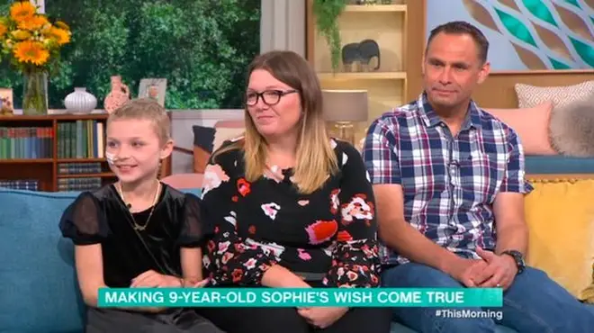 Sophie appeared on This Morning with her parents today