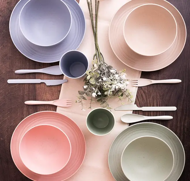 Eco Viable wheat straw dinner set