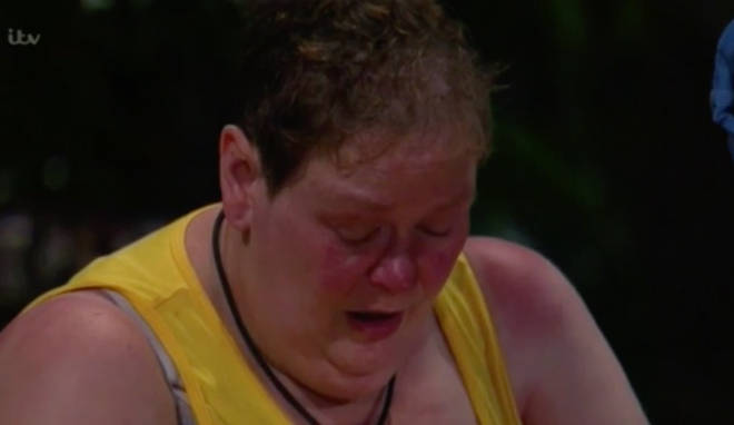 Anne Hegarty was visibly upset after arriving in the I'm A Celeb camp