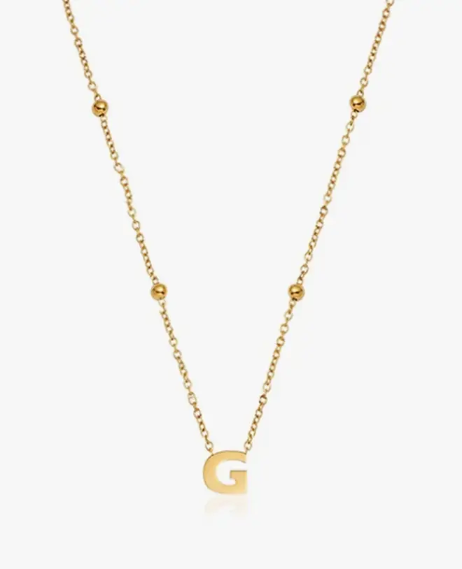 This classic initial necklace will soon become your staple go-to