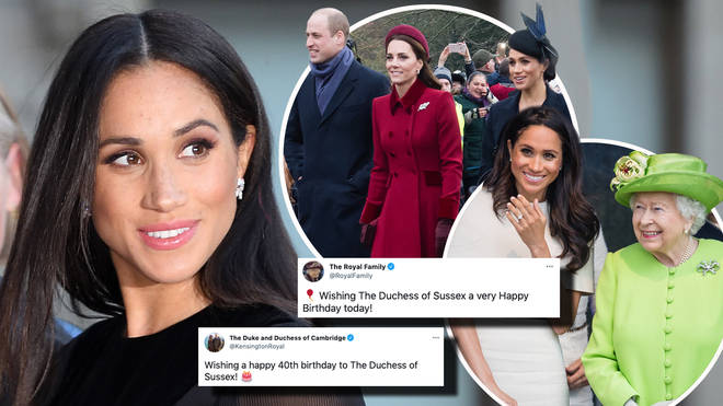 The Royal Family have been sharing birthday messages for the Duchess of Sussex, who turns 40 today