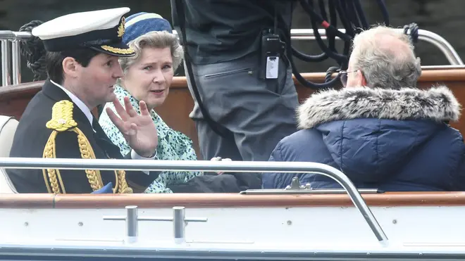 Imelda Staunton, who is playing the Queen, was seen filming scenes earlier this month in Scotland