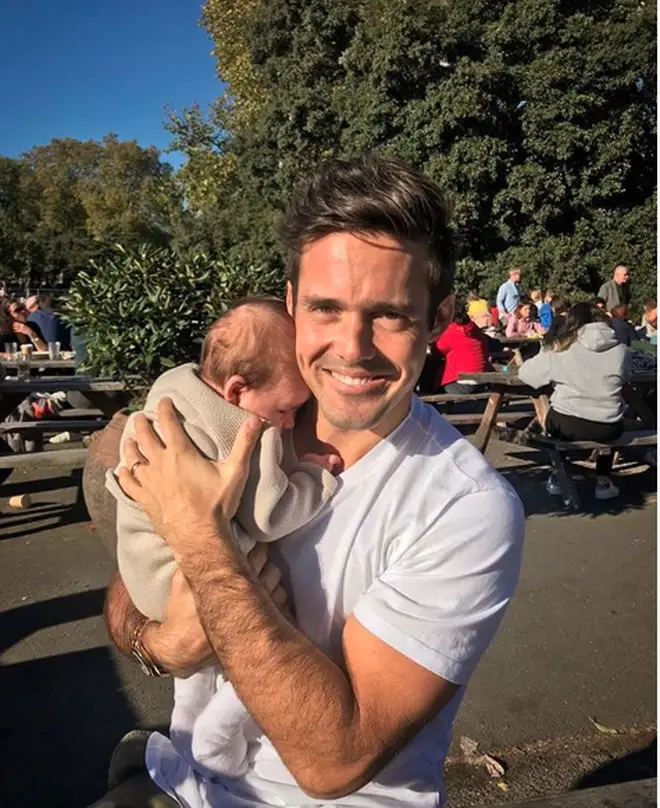 Spencer Matthews and his son Theodore 