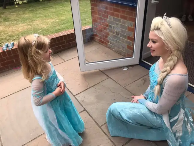 Lydia first dressed up as a princess for a fete as a favour for a friend