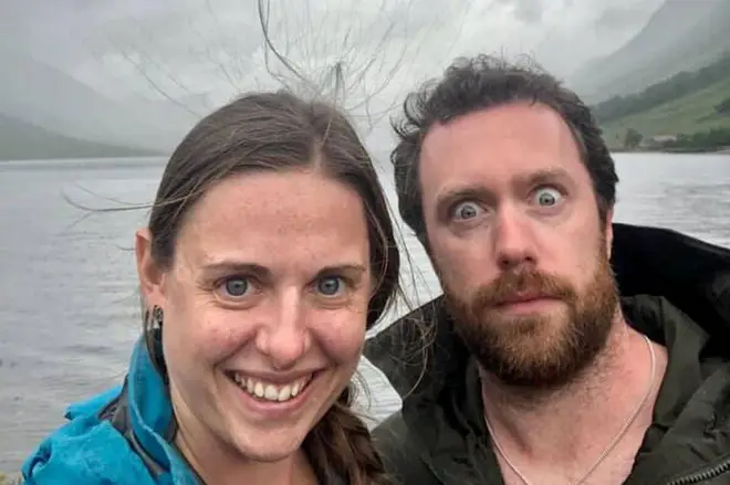 The couple have issued a warning after spotting their static hair in a photo