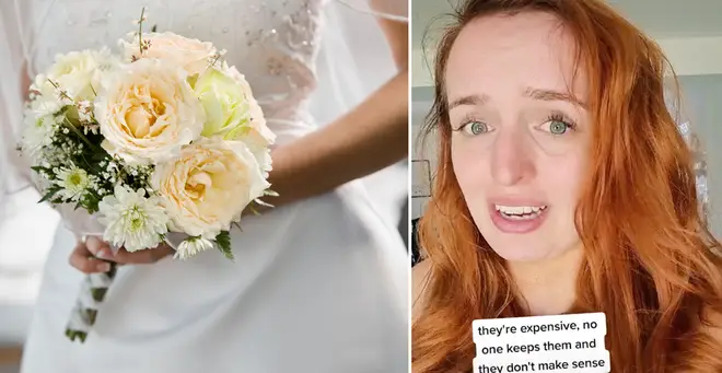 The woman explained how she'll be saving money on her wedding day (left: stock image)