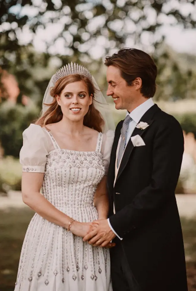 Princess Beatrice wears the Queen's dress to wed Edoardo Mapelli Mozzi