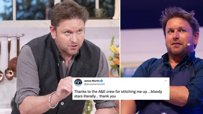 James Martin took to Twitter to thank A&E staff