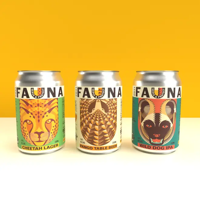 The beers raise money for charities helping African wildlife