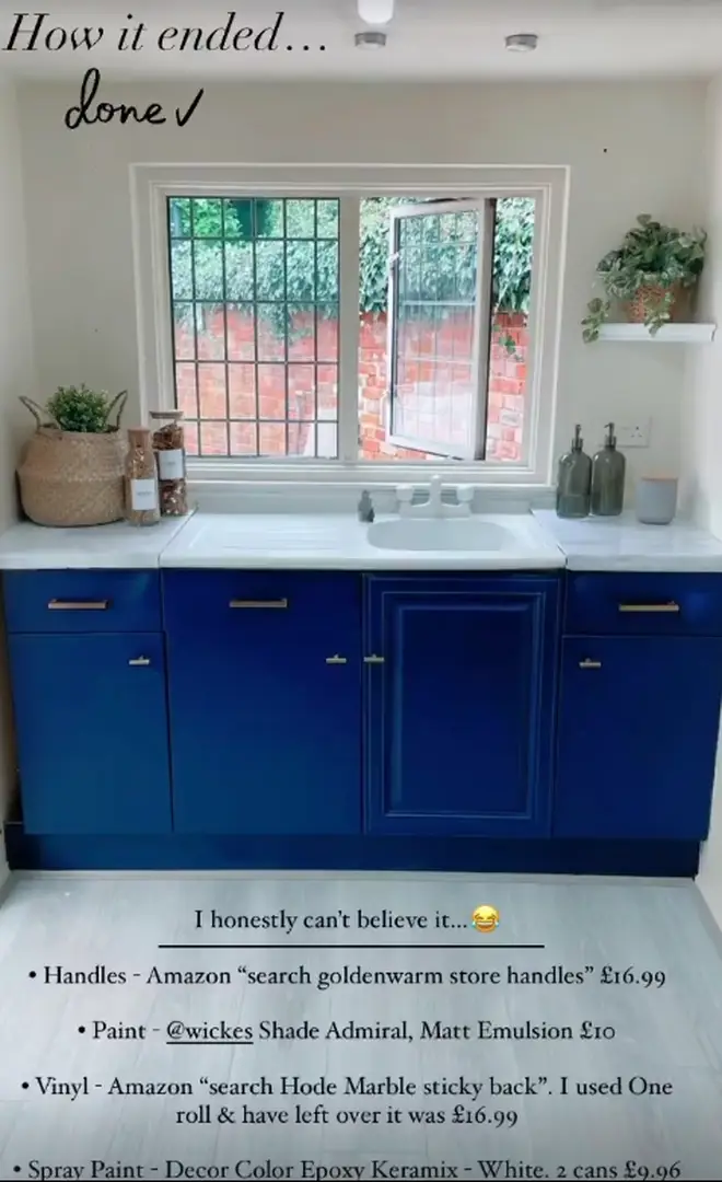 Stacey Solomon transformed her kitchen for £63