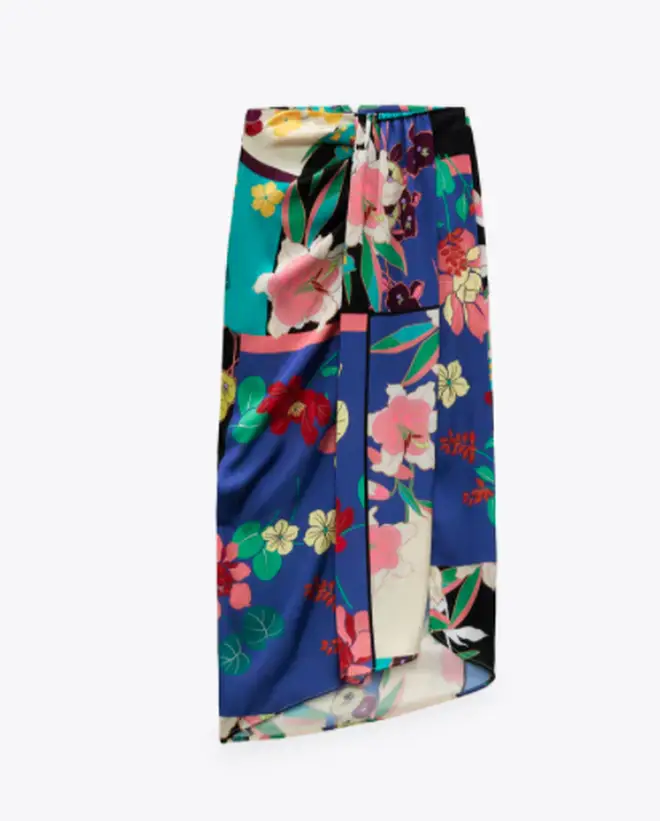 Holly's floral skirt is from Zara today