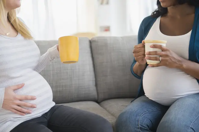 Pregnant women consuming hot drinks