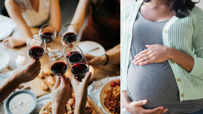 A woman revealed her pregnancy at her friend's engagement party