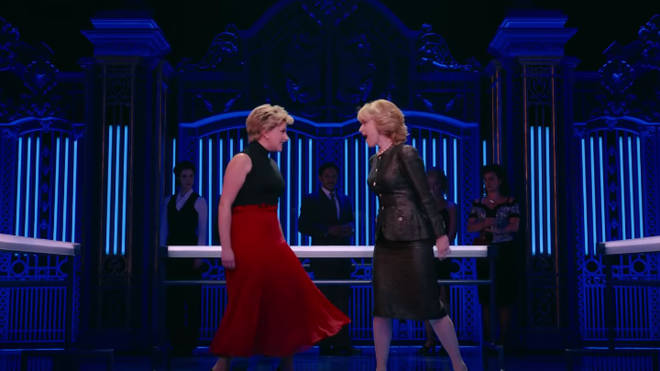 Diana and Camilla, played by Erin Davie, can be seen having an argument in the trailer