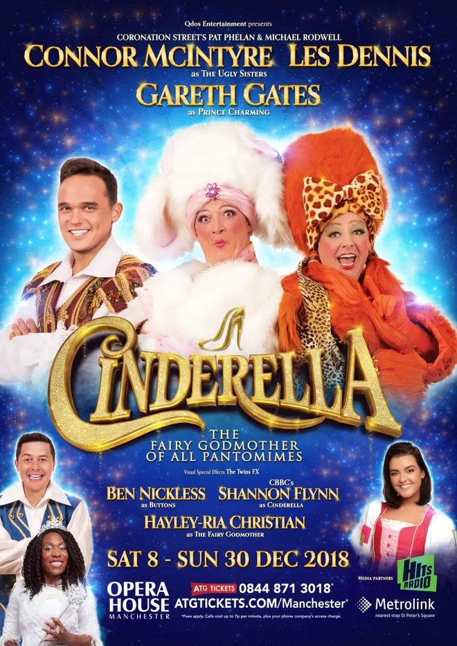 Gareth Gates and Les Dennis star in Cinderella at Manchester Opera House this year