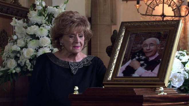 Rita reads the eulogy at Norris' funeral