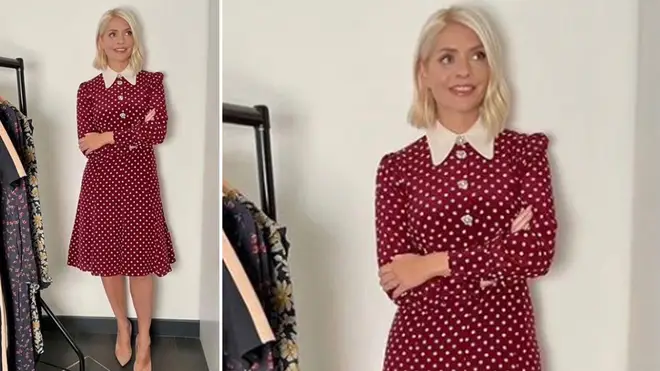 Holly Willoughby is wearing a dress from LK Bennett