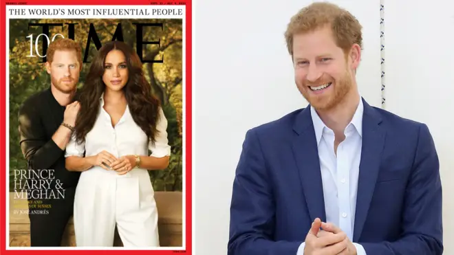 Prince Harry is taller than he appears on the cover of Time magazine