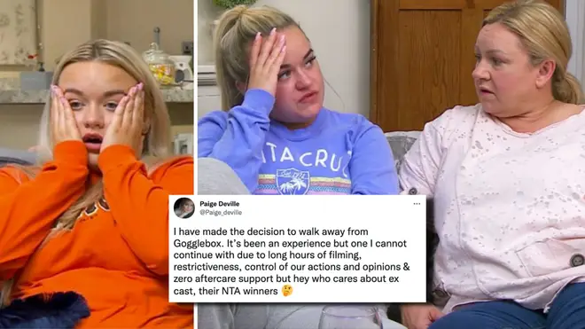 Paige Deville will no longer be taking part in Channel 4's Gogglebox