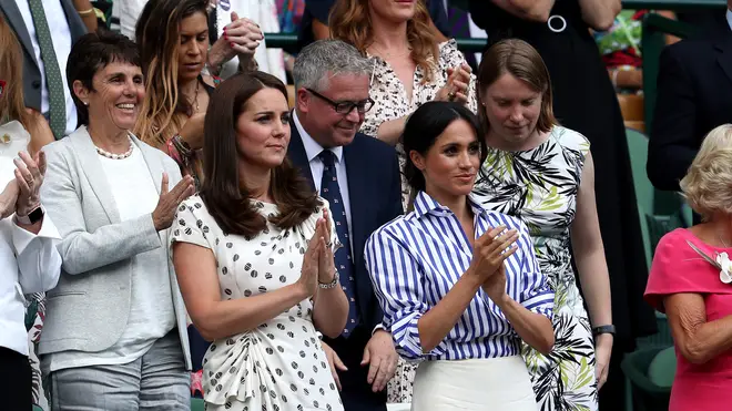 Kate and Meghan pictured at Wimbledon together