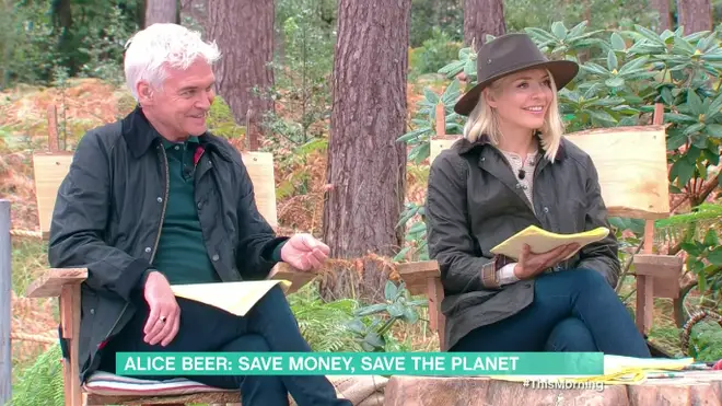 Holly and Phil presented the show from the This Morning forest on Thursday