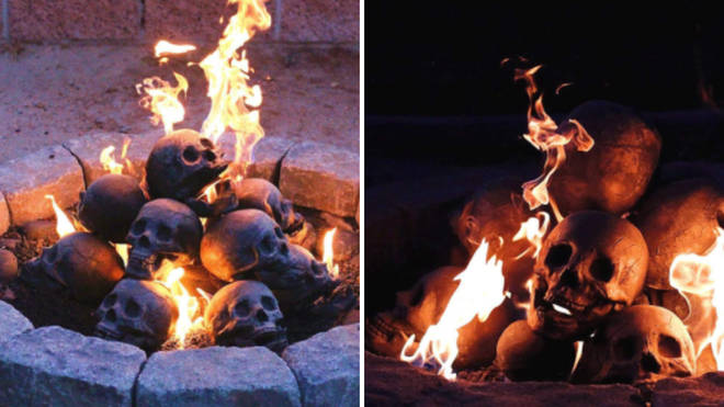 These skull logs are perfect for creating the ultimate spooky setting this Halloween