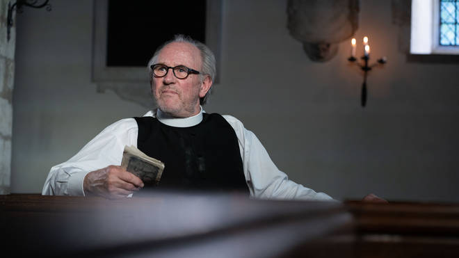 Peter Davison as the Vicar in The Larkins