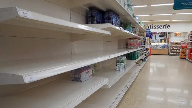 Shelves are running out of food due to delivery issues
