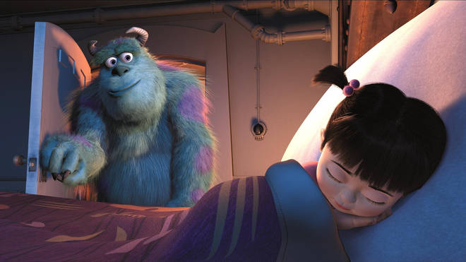 Boo and Sulley reunite at the end of Monsters Inc