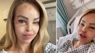 Katie Piper updated fans from hospital
