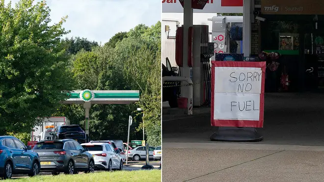 The petrol crisis across the country has caused huge queues at petrol stations