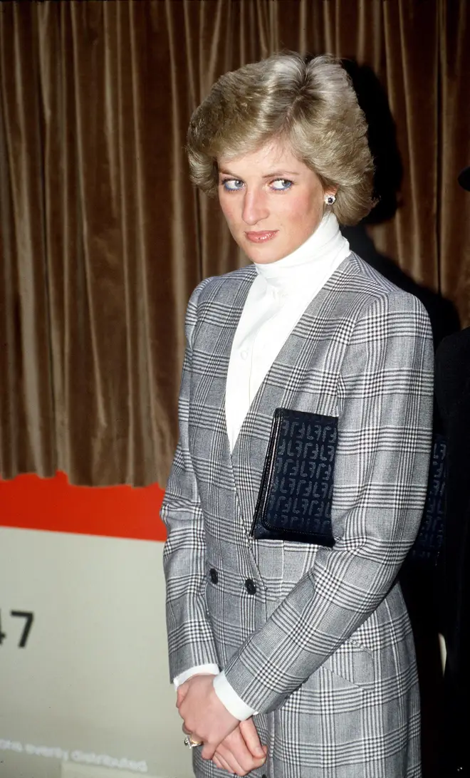 Princess Diana wore a lot of the grey check throughout her life