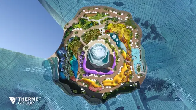 There will also be a rose-shaped botanical garden at the centre of the waterpark